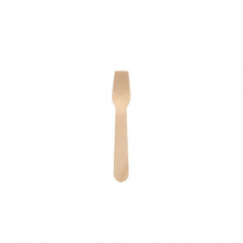 Papstar 100pcs Disposable Ice cream wooden spoon 9.4 cm