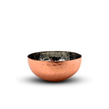 Traditional Indian Hammered stainless Steel and Copper Small Bowl