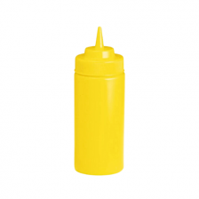 Chefset 32 oz Sauce Dispenser - Wide Mouth Yellow