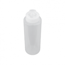 Chefset 24oz Clear Sauce Bottle - Silicone Anti Drip Tip