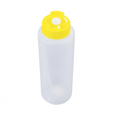 Chefset 32oz Yellow Sauce Bottle - Silicone Anti Drip Tip