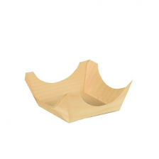Papstar 50pcs Disposable Wood Square Plates/bowls 2.5 x 6 x 6 cm