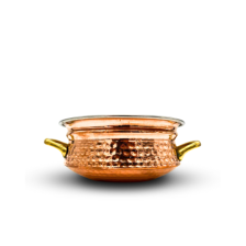 Mini Copper and Stainless Steel Serving Dish with Handle