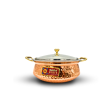 Mini Copper and Stainless Steel Serving Dish with Glass Lid