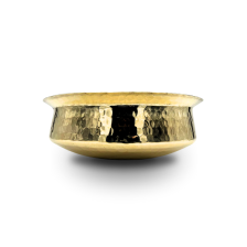 Diamond small Hammered brass and kalhi brass coating pot 