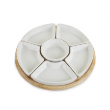 Apollo Lazy Susan with ceramic dishes