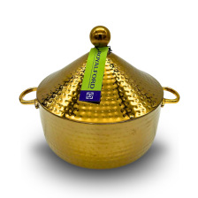 Hammered Gold and stainless steel Heavy duty Hot Pot