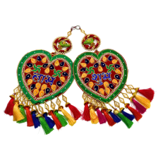 Diwali Decorations toran Shubh Labh two sided heart shape with parrot for House Hanging Ornament