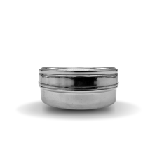 Stainless Steel Masala Dabba with see through lid 13.8cm