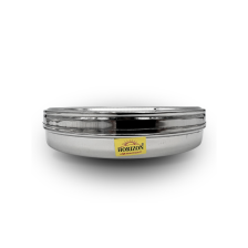 Stainless Steel Masala Dabba with see through lid 21cm