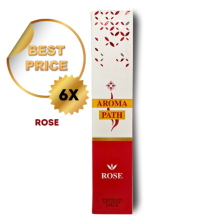 Aroma Path Pack of 6 Incense Sticks/Agarbati Rose