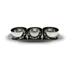 Set of 4 Stainless Steel Mini Serving Relish Dishes