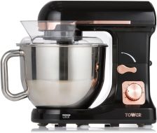 Tower 3-in-1 5L Stand Mixer with 6 Speeds and Pulse Setting, 1000W, Rose Gold 